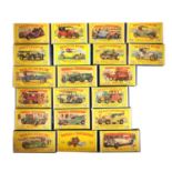 A LARGE COLLECTION OF 20 1960'S MODELS OF YESTERYEAR MATCHBOX CARS AND MODES OF TRANSPORT