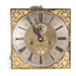 MARTIN ELLWOOD, LONDON A LATE 17TH CENTURY 11" LONGCASE CLOCK MOVEMENT