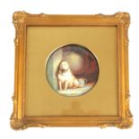 AN EARLY 20TH CENTURY PARAGON CHINA PORCELAIN PLAQUE PAINTED BY F. MICKLEWRIGHT