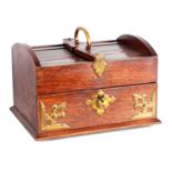 A LATE 19TH CENTURY ORMOLU MOUNTED OAK HUMIDOR