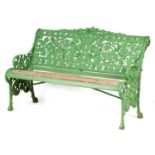 COALBROOKDALE No. 195629 A 19TH CENTURY CAST IRON GARDEN BENCH BY COALBROOKDALE
