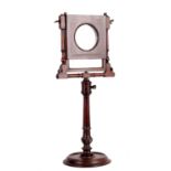 A GEORGE III INLAID MAHOGANY ZOGRASCOPE/ VIEWER