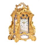DROCOURT (CIRCA 1860) A FINE AND RARE MID 19TH CENTURY FRENCH GILT BRASS AND SEVRES STYLE PORCELAIN