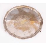 A GEORGE III SILVER SALVER