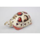 Royal Crown Derby Old Imari 1128 Paperweights of Tortoise with Gold Stopper