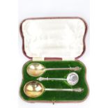 Good Quality Cased Silver Presentation Spoon Set by Elkington & Co Birmingham 1911, 234g total