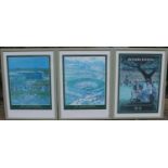 Three Official Wimbledon Championship Posters Framed 1995/97/98