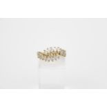 14ct Gold Ladies CZ Set Dress ring 3g total weight Size P