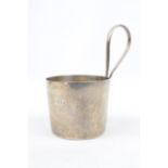 A Silver cup holder with loop handle London1909 by The Goldsmiths & Silversmiths Company. 77g