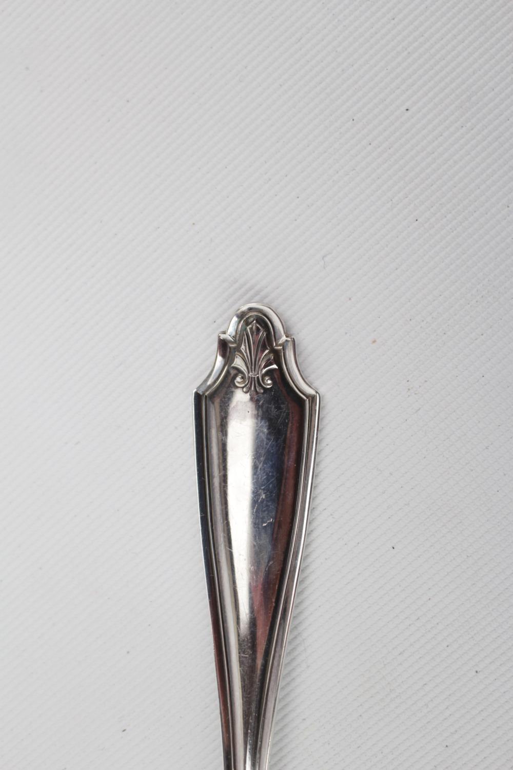 Heavy quality Cased set of 12 Silver Spoons and Serving spoons by Cooper Brothers & Sons Ltd, - Image 3 of 4