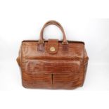 Good quality Embossed Leather Linea Max Doctors type bag with gilt fittings
