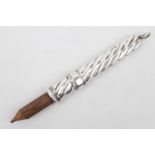 Samson Mordan & Co Propelling Pencil holder of rope twist form 9cm in Length