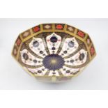 Large Royal Crown Derby Old Imari 1128 Octagonal Bowl L 1st Quality 24cm in Diameter