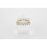 Ladies 9ct Gold CZ set dress ring 2g Size P