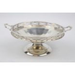 A Silver Art Deco two-handled sweet dish on spreading foot 13cm wide, Birmingham 1925. 80g total
