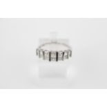 14ct White Gold Multi CZ set ring 3g total weight Size O