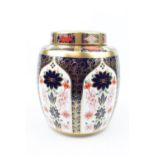 Royal Crown Derby Old Imari 1128 LV Medium Lidded Ginger Jar 19cm in Height (2nd Quality Lid & 1st