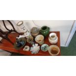 Collection of assorted Studio Pottery vases and bowls