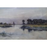 Robert James Winchester Fraser / Robert Winter (British, 1872-1930) Watercolour of the Ouse with