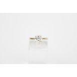 Ladies 9ct Gold Solitaire CZ set dress ring 2g total weight Size L