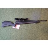 Brocock Hunter .22 Pre Charged Air Rifle Black stokc with Brocock Moderator NVSN Apollo 4 x 32 Scope