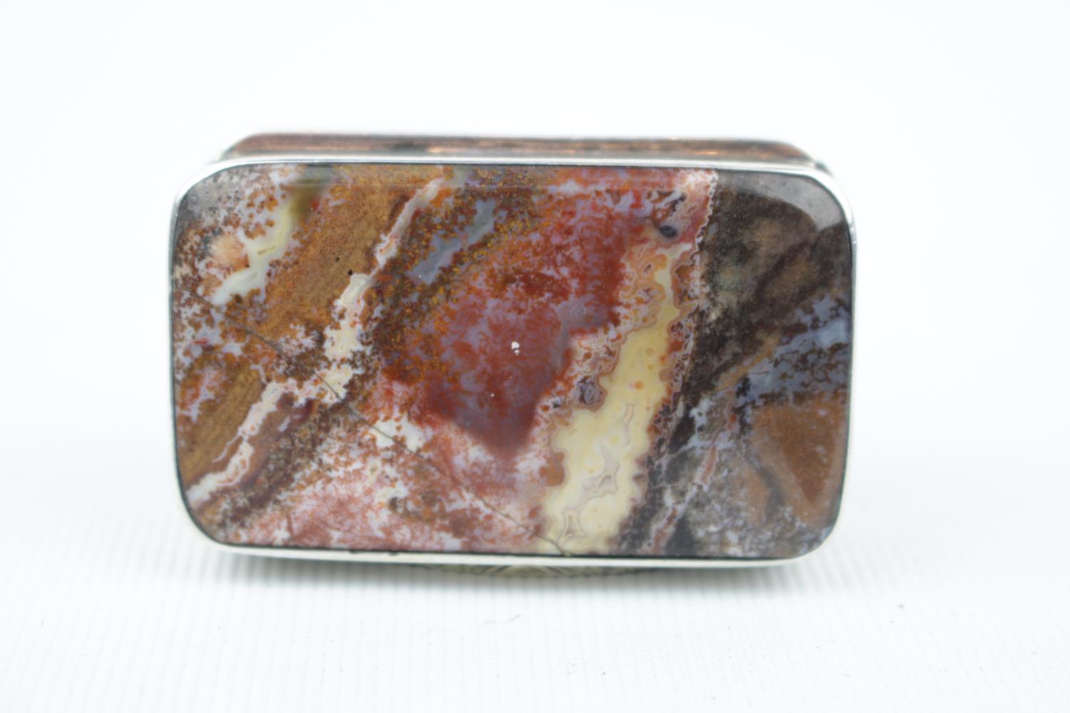 19thC Rectangular Silver Pill box by Alfred Taylor of Birmingham 1860, 5cm in Length - Image 2 of 4