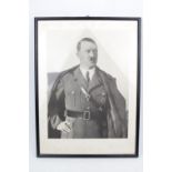 1937 dated framed photo of Adolf Hitler with an ink inscription verso, "To my youngest English