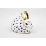 Royal Crown Derby Rabbit with Gold Stopper