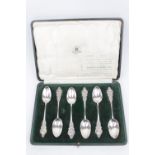 Fine Cased Set of Mappin & Webb Silver 1918 Commemorative Teaspoons London 1919, with original paper