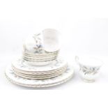 Royal Albert 'Brigadoon' pattern Part dinner set, 2 Portmeirion pottery bowls and 2 plates