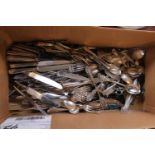 Large collection of Silver plated flatware inc. Roberts & Belk Sheffield inc Ladle, Knives, Forks