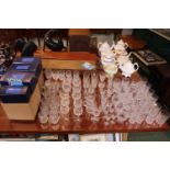 Large Collection of Crystal and Glassware Drinking glasses inc. Dennis Hall
