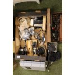 Box of assorted Military and Radio related items inc. CG 3000, Aircraft Compass etc