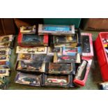 Collection of Burago, Maisto and Corgi vehicles and Majorette