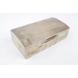 Art Deco Silver Cedar lined Cigarette box Birmingham 1938, 18cm in Length. 590g total weight