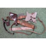 Gun holster, army belts, spats & other inert examples