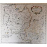 Robert Morden (c. 1650 ? 1703), Hand tinted map of Huntingtonshire. 44 x 39cm