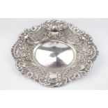 Good quality Edwardian Style Silver pierced Bon Bon dish Birmingham 1965, 86g total weight