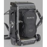 Mamiya-Sekor C330 Professional f camera with Mamiya-Sekor s f=80mm 1:2.8 lens.