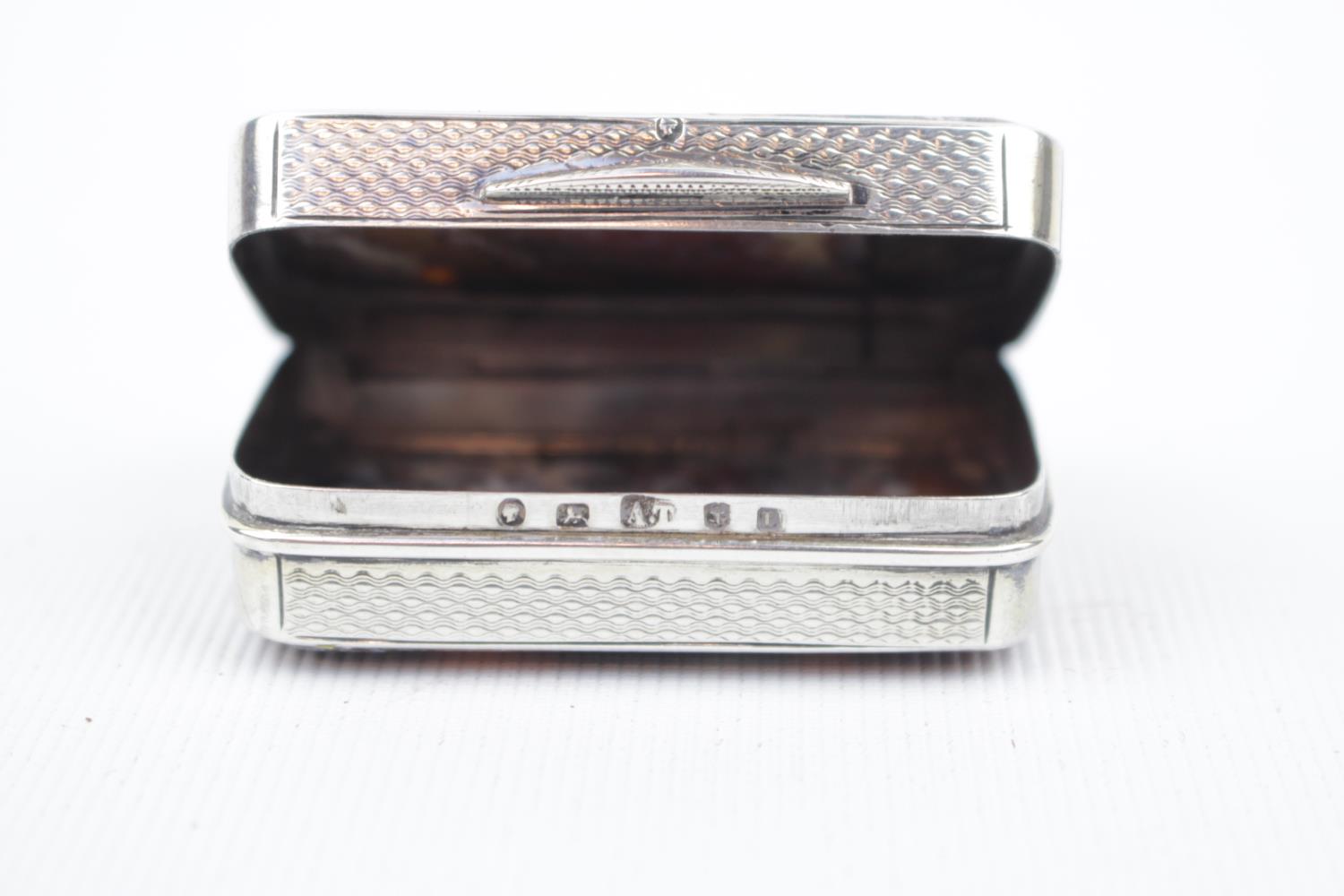 19thC Rectangular Silver Pill box by Alfred Taylor of Birmingham 1860, 5cm in Length - Image 4 of 4