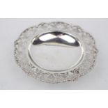 Early 20thC Silver bon-bon dish with pierce border and three feet - 12cm in Diameter - Sheffield