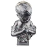 Large Bronzed Pottery Bust of a Child 53cm in Height