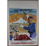 Audie Murphy Original Belgian Movie Poster "40 Fusils Manquent Al'appel" (40 Guns to Apache Pass)