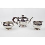 3 piece Arts & Crafts style Silver Tea set London 1931 by Reid & Sons 730g total weight