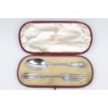 Cased Mappin & Webb Silver Spoon with foliate design, Sheffield 1897 74g total weight