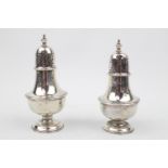 Pair of Edwardian Silver Pepperettes by James Dixon & Sons Sheffield 1909, 71g total weight
