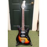 1960s Japanese Style Electric Guitar with Sunburst body and Chrome hardware