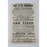 Original Theatre Poster Playbill for Presumtion or the Fate of Frankenstein, Theatre Royal,