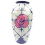 Moorcroft Rose Design Vase dated 1991. Designed by Sally Tuffin this large piece in great condition.