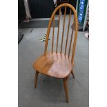 Blond elm Ercol chair Quaker style dining chair